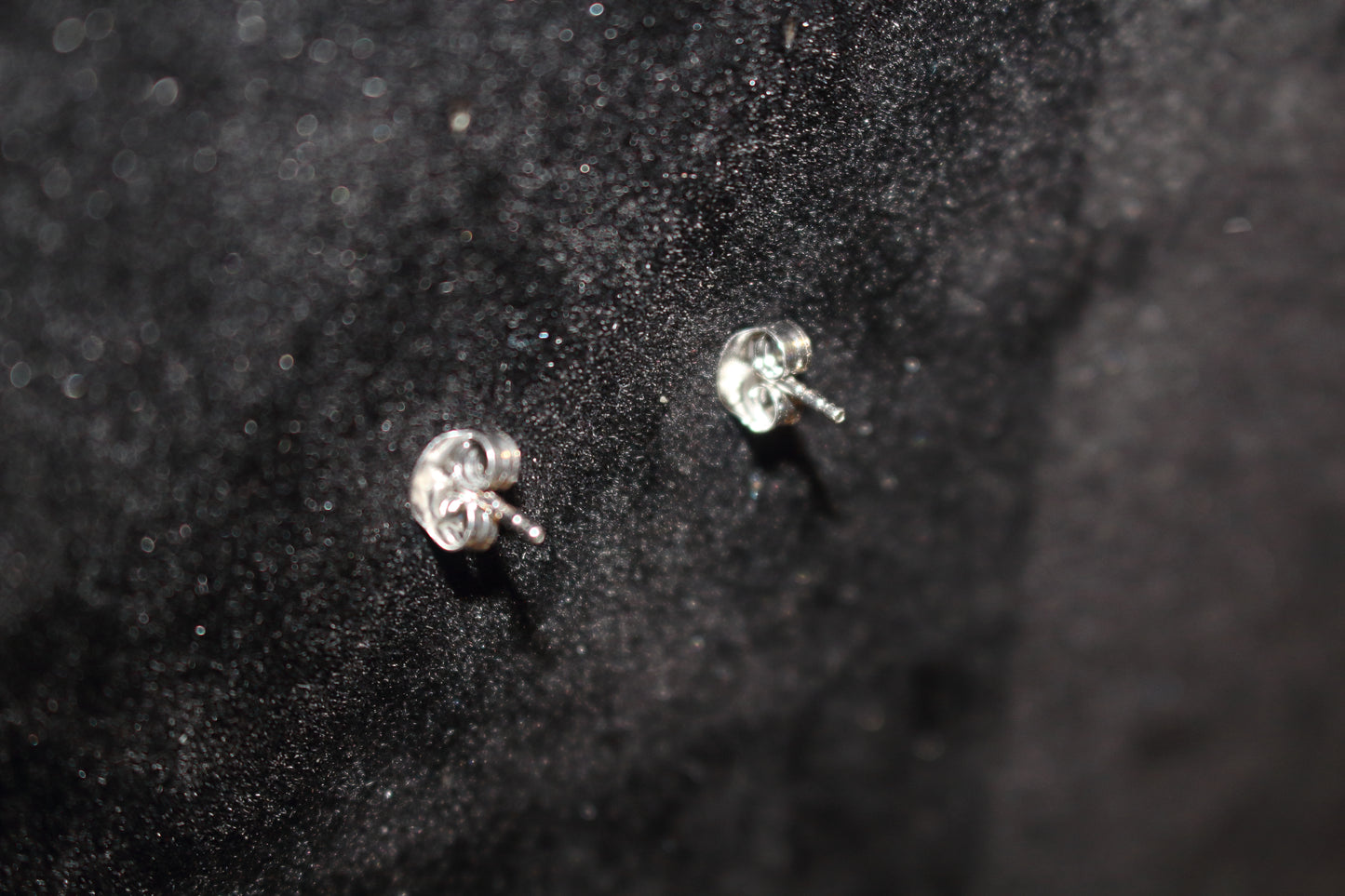 Red Garnet Solitaire Stud Push Back Earrings